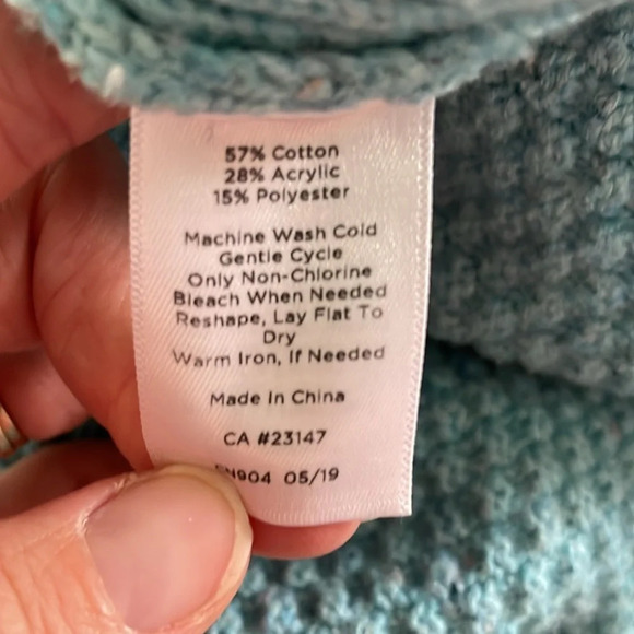 Talbots Turtle Neck Cotton Speckled Sweater size Small Petite knit - Picture 5 of 5